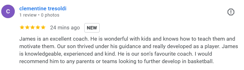Google review from Clementine