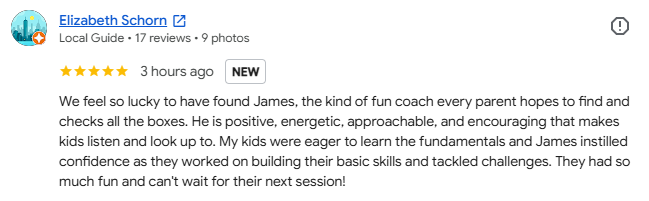 Google review from Elizabeth
