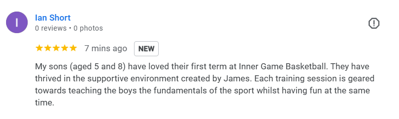 Google review from Ian