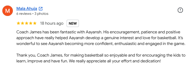 Google review from Mala