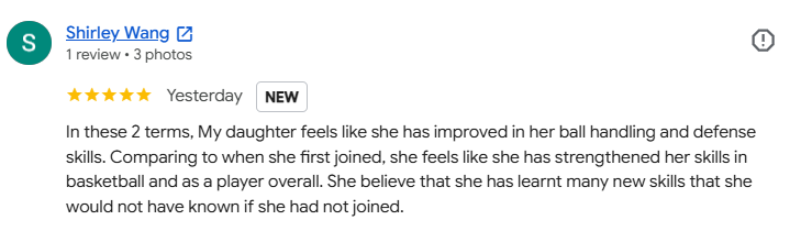 Google review from Shirley